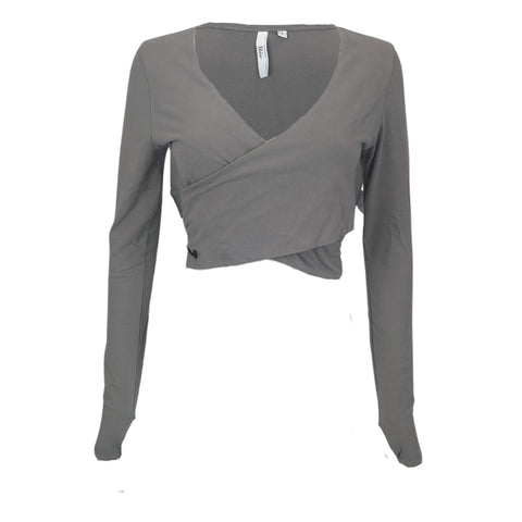 Gray long sleeve top