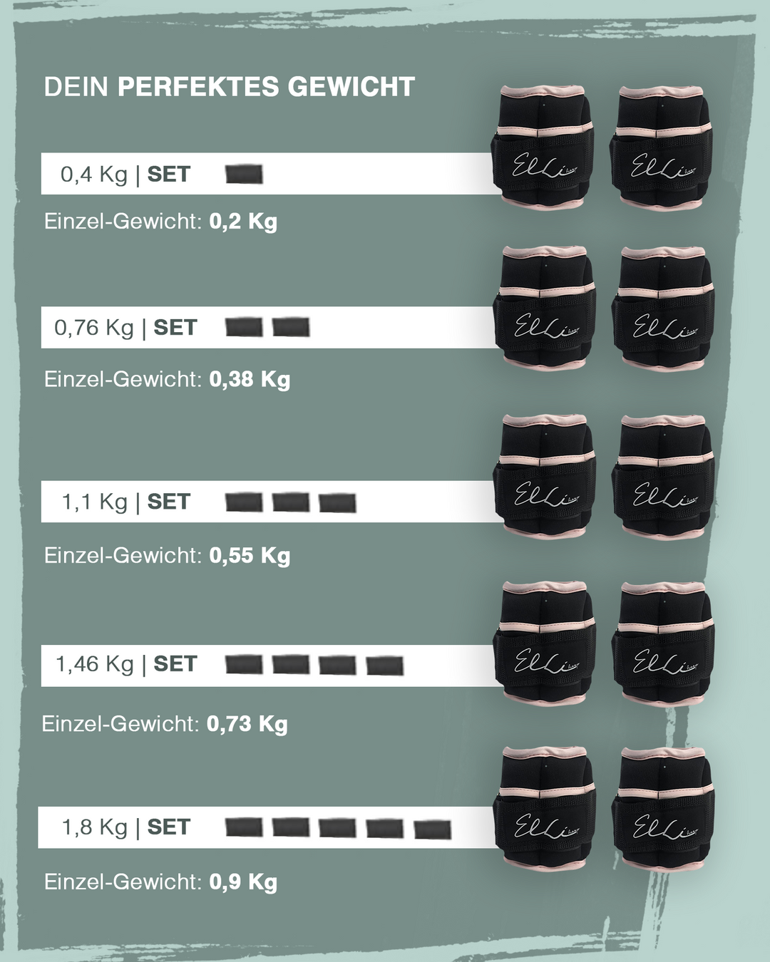 elli hoop armgewichte set variabel 