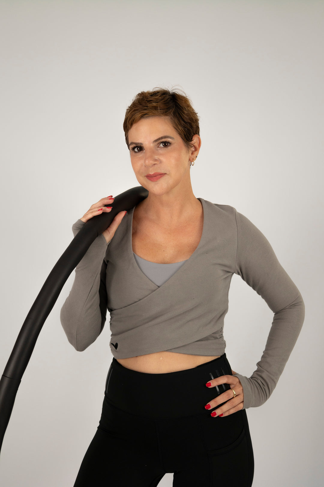Gray long sleeve top