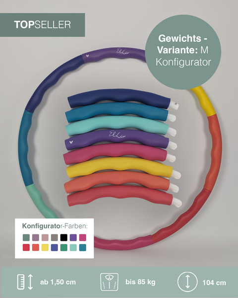 Elli Hoop Hule Hoop Reifen Variante M 1,3kg Konfigurator viele Farben